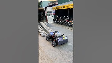 Máy Cắt Cỏ Trục Băm Điều Khiển Từ Xa Bánh Lốp RELOAD Dàn Cắt 500mm