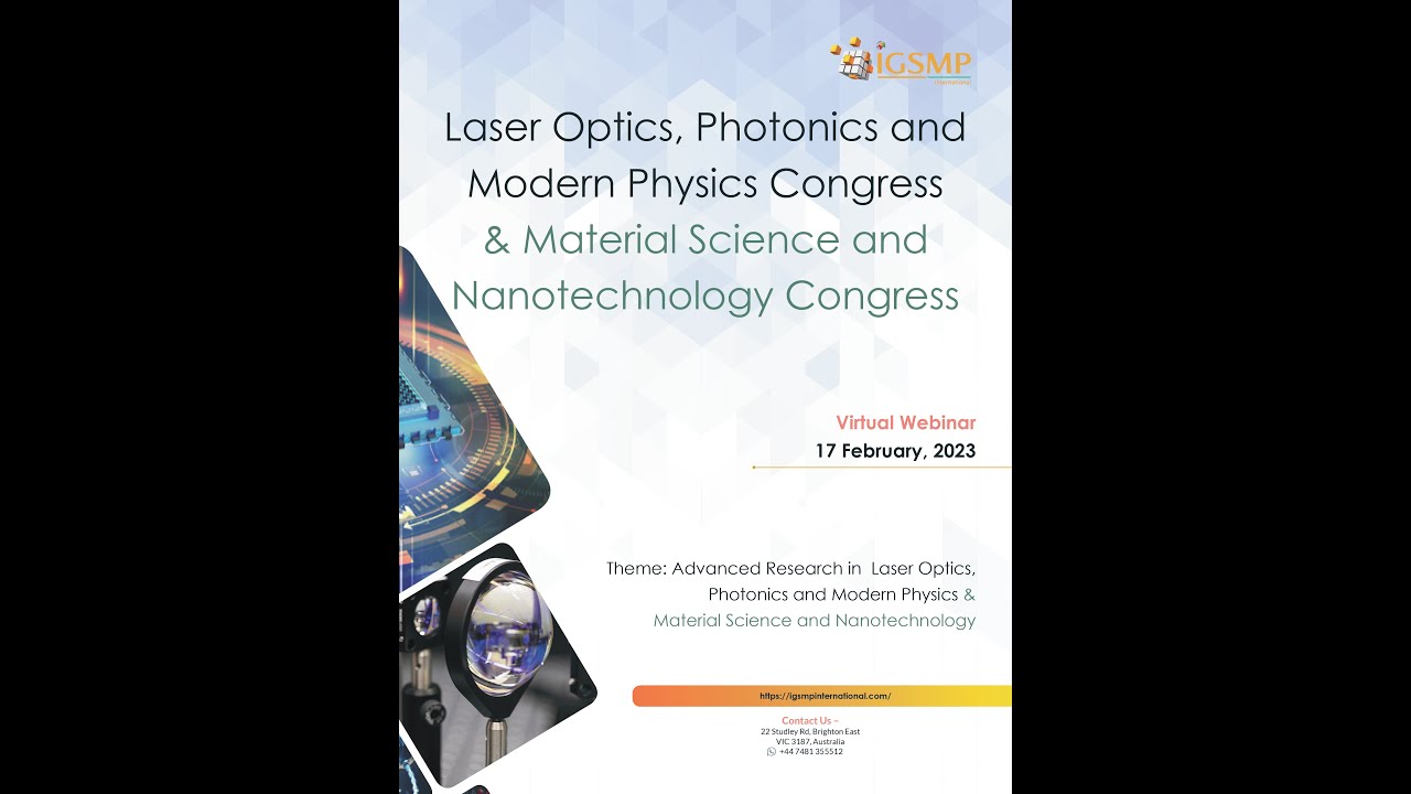 Laser Optics, Photonics and Modern Physics Congress & Material Science
