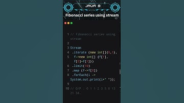 Java 8 | Fibonacci series using stream #coding #shorts