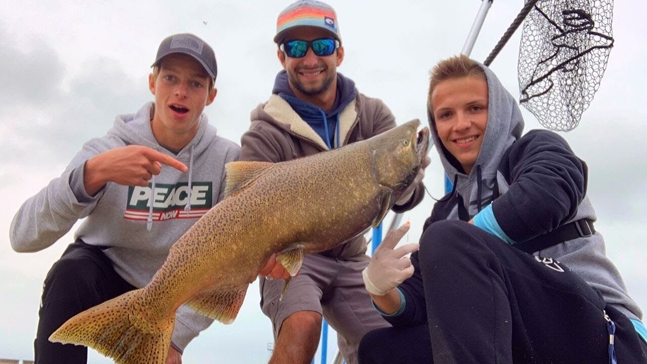 Shore Fishing HUGE Lake Michigan King Salmon! ft. TheMultiAngler YouTube