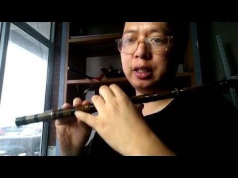 整支G调紫竹笛子中档笛