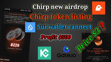 Chirp new airdrop || Chirp token listing || Profit $500 || Chirp airdrop wallet cannect process