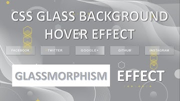 Glassmorphism Social Media Background Hover Effect Using Pure HTML & CSS only