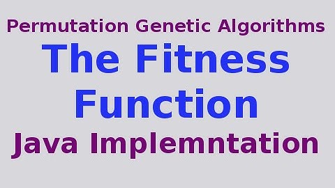 Genetic Algorithms 28/30: The Fitness Function .. with java implementation