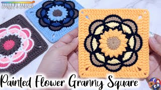 CROCHET “Painted Flower” Granny Square | Tutorial