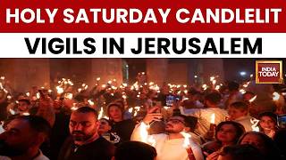 Holy Saturday Candlelit Vigils Held At Church Of The Holy Sepulchre In Jerusalem #holysaturday