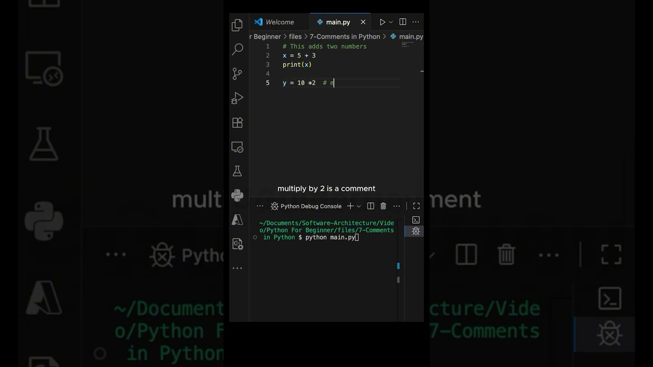 Single and Multi line Comments in Python in a Min |  Python for Beginners