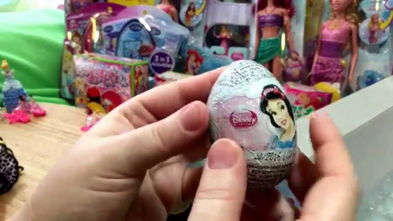 Disney Princess Mystery Surprise Toy Chocolate Eggs New Crystal