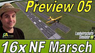 LS25 NF Marsch 16fach Modding #05 Preview kleiner Flughafen und Autobahn Raststätte #modmap #modding