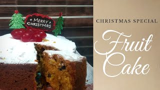 Christmas Fruit Cake recipe in Cooker | Christmas plum cake | Wheat Plum Cake without oven