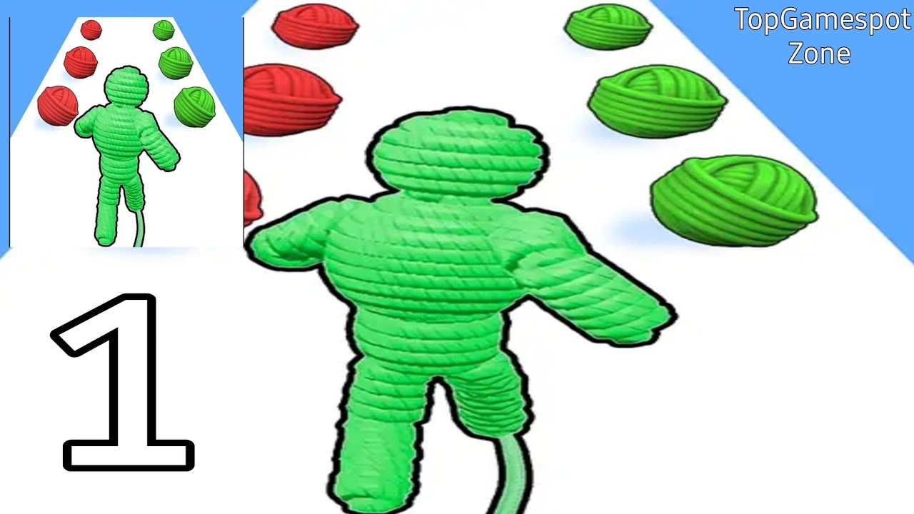 Rope-Man Run - Gameplay Part 1 All Levels 1 - 10 Max Level (Android, iOS) #1 Run Games