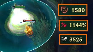 Quinn with 1580 Lethality and 1144% Lifesteal for a Fraction of a Second!