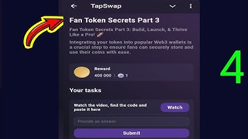 Fan Token Secrets Part 3 | Tapswap Video Code | Fan Token Secrets Part 3: Build, Launch, & Thrive