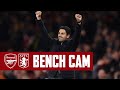 BENCH CAM | Arsenal vs Aston Villa (3-1) | Goals, reactions, celebrations, VAR & more