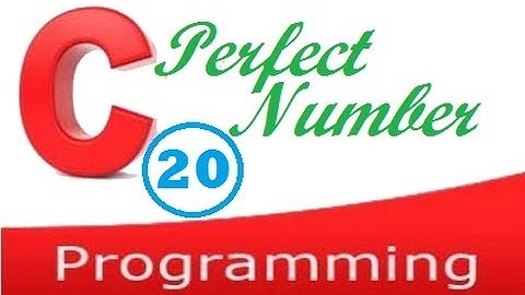 C program to check wheather a given number is Perfect or not