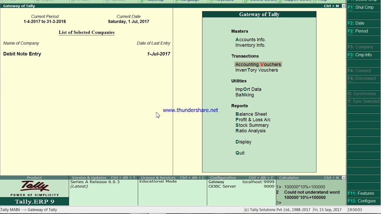 Debit Note Entry In Tally Erp 9 With Gst In Hindi Youtube