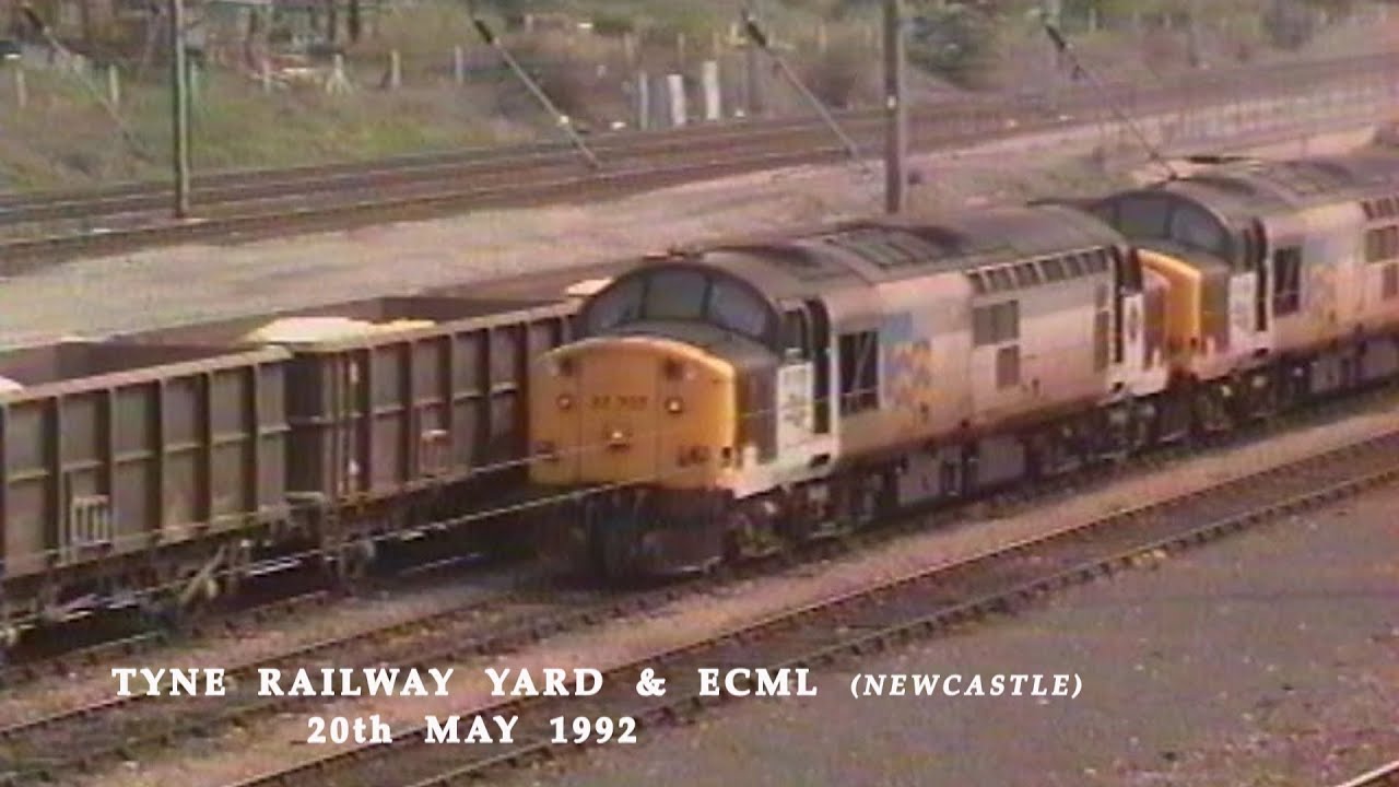 BR in the 1990s Tyne Railway Yard and ECML Newcastle on 20th May 1992