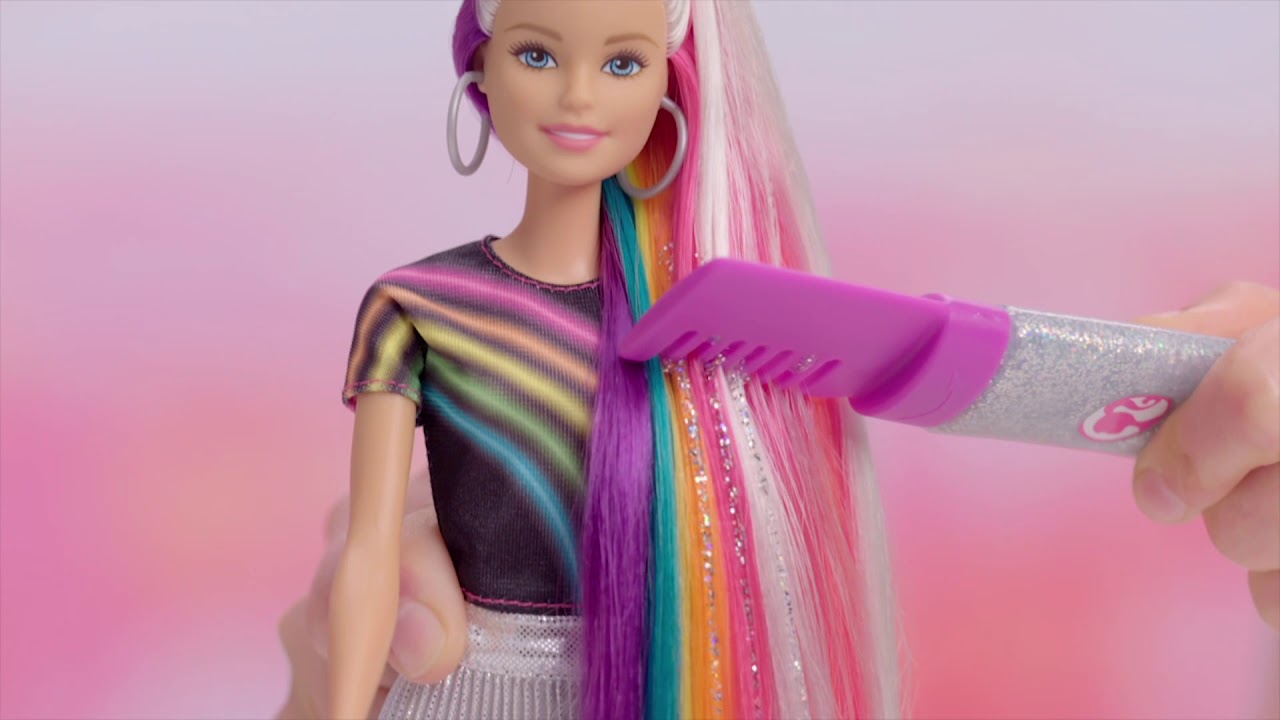 Barbie Rainbow Sparkle Hair Doll 