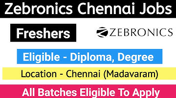 Zebronics Jobs in Chennai | Zebronics Jobs in Tamil | Zebronics Jobs | Zebronics Hiring Freshers