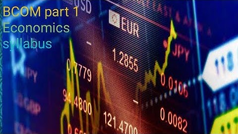 BCOM part 1 Economics syllabus of Karachi University