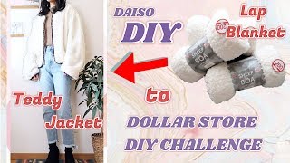 DAISO DIY Teddy Jacket + DOLLAR STORE CHALLENGE / 100均 手作り服 + ファッション / Sewing Tutorialㅣmadebyaya
