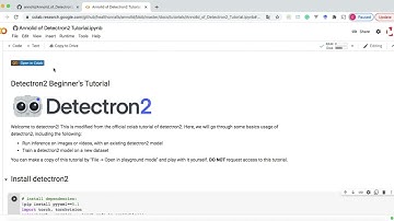 Install and run Detectron2 in Google Colab