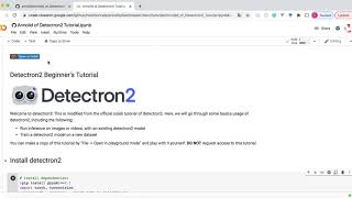 Install and run Detectron2 in Google Colab