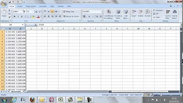 Opening Data Surface Science Spectra in Excel