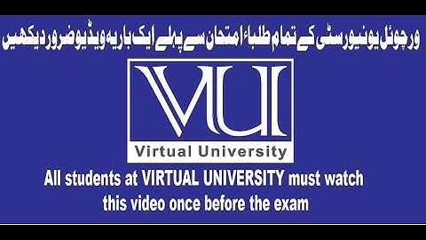 How to use Virtual University Exam Software and attempt Exam