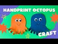 Easy octopus paper craft  handprint octopus craft for kids  easy paper craft