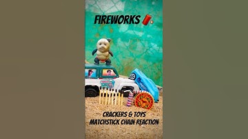 Crackers & Toys Matchstick Chain Reaction | #shorts #experiment #fireworks