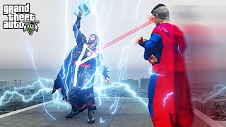 GTA 5 - Superman (Earth22) vs. Thor (Herald of Galactus) | Who Will Reign Supreme ?