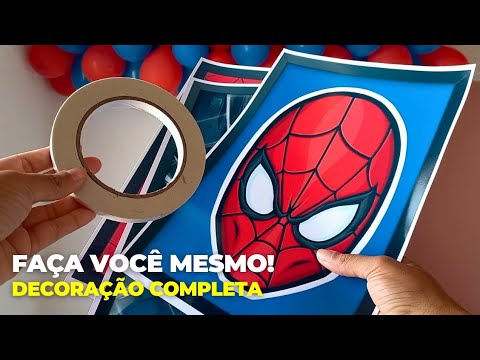 DECORAÇÃO SIMPLES E ECONÔMICA DO HOMEM ARANHA - GASTANDO POUCO.