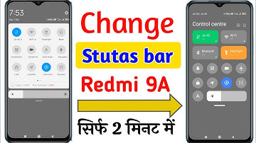 Redmi 9a notification panel change setting | redmi 9a me stutas bar change kaise kare
