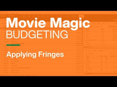 Movie Magic Budgeting - Applying Fringes