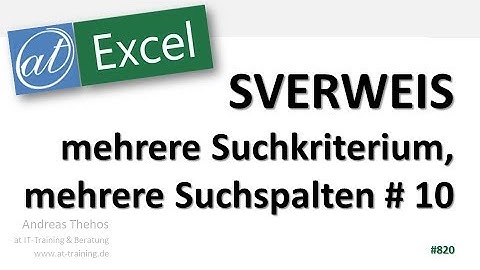 SVERWEIS mit mehreren Suchkriterien und mehrere Suchspalten - Excel-Funktionen