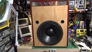 The cabinet is finally finished and we do a (very poor) sound demo. Plug your ears, Tony