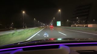 AUDI A5 2025 - MATRIX LED lights test & demonstration (DARK ROAD, country road & highway)