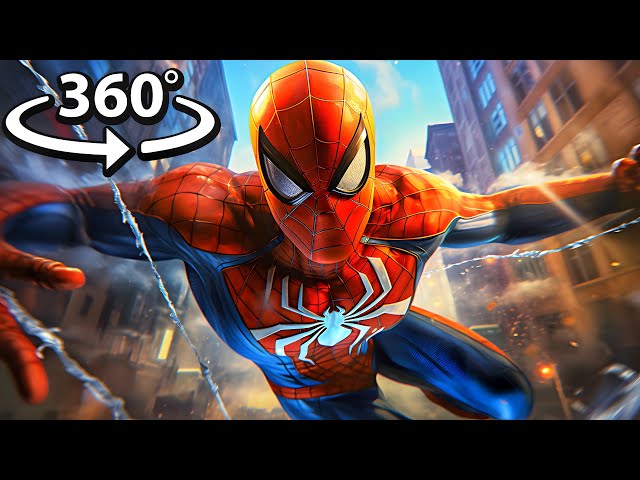 360° SPIDERMAN Virtual Reality Experience WEB SLINGING class=