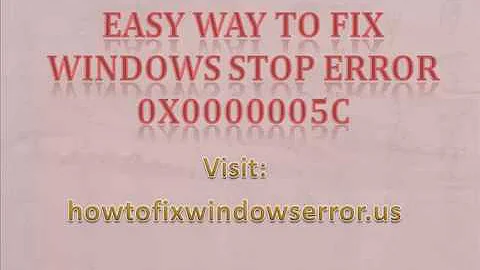 How to Fix Windows Stop Error 0x0000005C