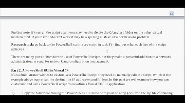 PowerShell and PowerShell GUI laboratory demonstration