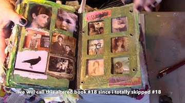 a page of mica windows altered book #18