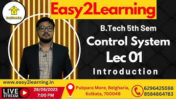 Control System | B.Tech 5th Sem Electrical Engineering | Lec 01 Basic Introduction | By David Das