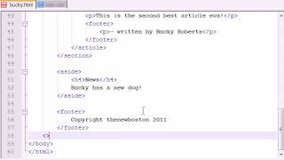 09 HTML5 Tutorial   9   Laying Out the Website