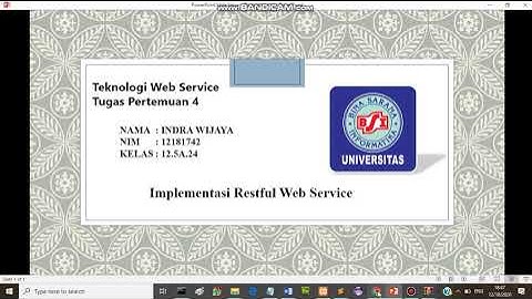Implementasi Restful API Web service oleh kak Indra (TWS  P4)