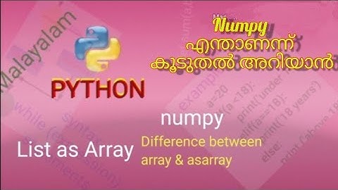 Python numpy/ array & asarray