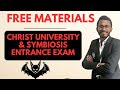 Free resources and materials for christ university  symbiosis entrance exam  pawan ss