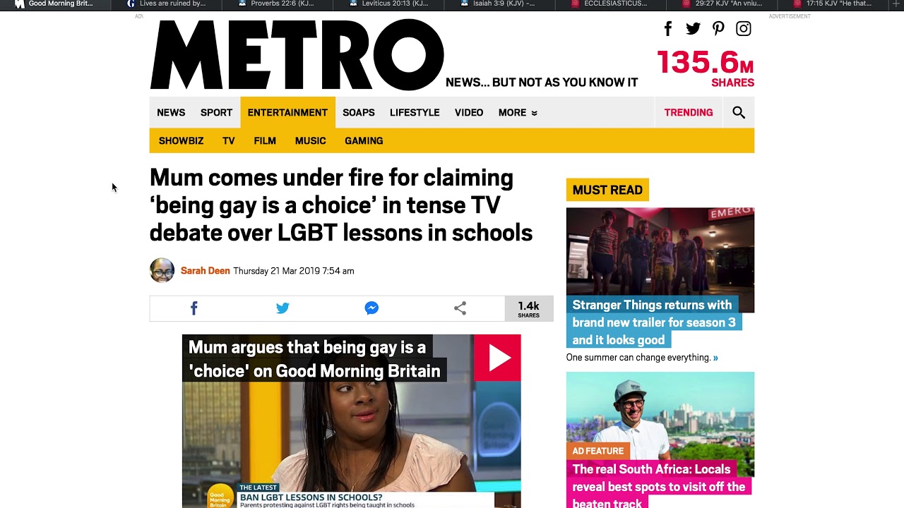 LGBT Lessons In Primary Schools In UK Train Up A Child In The Way He