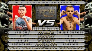 TCB 27 - (Exhibitition Bout) Cade Curly vs Collin Richardson by Thai Championship Boxing 37 views 2 months ago 6 minutes, 54 seconds