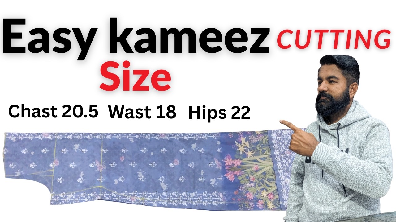 Easy Kameez Cutting And Stitching | Ladies Shirt Cutting Ka Asaan Tareeqa | Beginner Cutting Formula